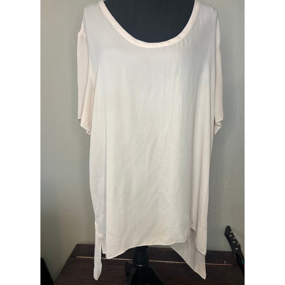 Pale Pink Women's Chiffon Blouse Size XL